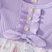 Haokaini Toddler Baby Girls Floral Ruffle Sleeve Dress Set | Princess Tutu Skirt | 2-3 Years | Purple - Buy Online on GoSupps.com