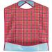 BauGaa Libchchen - Adults Latz I water -repellent with collecting shell and push button clasp i washable clothing protection for seniors and adults I large reusable red checked