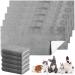 Panelee 10 pieces of waterproof guinea pig ceilings Small animal urine pads washable suckable pet sleep mats guinea pigs cage insoles reusable hamster bed washes (13 x 30 inches) 13 x 30 inches gray
