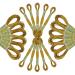 ThreadNanny New 24 Metallic Deep Antique Gold Skeins of 100% Cotton Metallic Thread for Hand Embroidery Gold Antique Floss