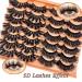 TIMELABS 01 Fluffy Mink Lashes - 5D Dramatic Long False Eyelashes - 14 Pairs - Thick Volume - 2 Styles LD01+LD04 - Faux Mink Multipack - Buy Online on GoSupps.com