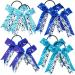 Juexica 16 Pieces Soccer Hair Bow Sequin Ties Accessories for Girls Elastic Football Sport Scrunchies Ponytail Holders Bands Women Players Teams Blue 1.0 Count