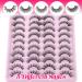 Yawamica 20 Pairs Natural Fluffy False Eyelashes - 5 Styles Mixed Wispy 3D Volume Fake Lashes - Buy Online on GoSupps.com