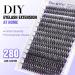 Pawotence 280pcs 40D Curl Cluster Lashes 9-16mm Mix | Self-Application at Home - Buy Online on GoSupps.com