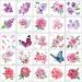 Konsait 50Sheet Flower Temporary Tattoos for Women Teens Girls - Waterproof Body Art Sticker with Flower Butterfly Leaf Lotus Cherry Blossoms Design - Buy Online on GoSupps.com