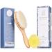 Fephas Wooden Baby Goat Hair Brush for Newborns and Toddlers | Soft Goat Hair & Silicone Brush for Cradle Cap | Great Addition to Baby Registry - Buy Online on GoSupps.com