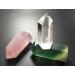 3-Set Medicine Stalls: Pointed Prisms for Reiki Chakra Meditation - Rose Quartz Clear Quartz & Fluorite Decoration - Buy Online on GoSupps.com