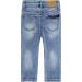 kidscool Space Baby Boys Jeans 12-18 Months Blue | Elastic Band | Straight Fit Ripped Denim Pants - Buy Online on GoSupps.com
