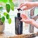 Youngever 4-Set 700ml Pump Dispenser - Reusable Plastic Soap & Lotion Bottles for Kitchen & Bathroom (Black) - Buy Online on GoSupps.com
