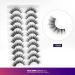 6D Fluffy False Eyelashes - 10 Pairs Natural Cat-Eye Faux Mink Lashes | Thick Soft & Reusable | New Makeup by Happy Heartbeat (ID9) - Buy Online on GoSupps.com