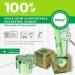 ANECO 3 Gallon 100% Compostable Trash Bags - 100 Count, Extra Thick Small Food Waste Bags - TUV OK Compost Home and BPI Certified - Pack of 100 - Buy Online on GoSupps.com