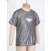 FEESHOW Kids Girls Sparkly Metallic Shiny T-Shirt | Boys Short Sleeves Loose Dance Costume | Black | 9-10 Years - Buy Online on GoSupps.com