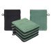 Betz 10 pieces wash gloves washcloth set premium 100% cotton 16x21 cm color graphite - fir green