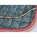Colorful Happiness Hucks Forehead Straps 'Paradise' - Pink Green & Gold - Curved Narrow Design for WB XL - Premium Black Leather - Buy Online on GoSupps.com