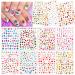 HOWAF 1100+ Summer 3D Nail Art Stickers for Women Girls Hawaiian Beach Nail Manicure Decals Palm Hibiscus Flowers False Nail Sticker Nail Tip Wraps for Body Art Makeup Decoration Accessories