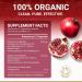 Certified Organic Pomegranate Capsules - Vegan Ayurvedic Supplements | 60 Easy Swallow Tablets | Made in the UK - Buy Online on GoSupps.com