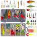 GOANDO Fishing Lures Kit for Freshwater Bait Tackle Kit for Bass Trout Salmon Fishing Accessories Tackle Box Including Spoon Lures Soft Plastic Worms Crankbait Jigs Fishing Hooks 78 Pcs Fishing Lures