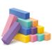 Natural and Acrylic Nail Buffing Blocks, 12-Pack, 4 Sided, Medium Grit (Multi-Colored)