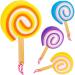 4 pieces of bathing sponge - choice of color - shower sponge/back zeal for the back - ice & lollipop - colorful - sponge - for children & adults - extra long to the back - soap - .. 4 pieces A: Colorful color mix - without names