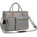 Nurse Tote Bag for Work with Padded 15.6 Laptop Sleeve, Rabjen Medical Supplies Shoulder Bag for Home Health Care Gray
