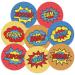 Edible Wafer Comic Book Signs Pre-Cut Cupcake Toppers - 24pc