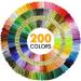 Inscraft 304 Pack Embroidery Kit - 200 Colors Threads, Bamboo Hoops, Aida Cloth, Instructions & Tools - Hand Embroidery Starter Set for Adults - Buy Online on GoSupps.com