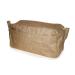 Cosmetic bag toiletry bag with compartments made of jute - color natural - with zipper and outside pocket