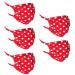 Star Vixen Washable Fashion Face Mask Red/White Dot One Size fits All
