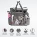 Clear Stadium Approved Tote Bag with Mesh Pockets, Zippered Top, and Shoulder Straps - Ideal for Work, School, Games, and Concerts - Clear/Grey Trim - Buy Online on GoSupps.com