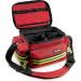 Scherber First Responder Bag | Fully-Stocked EMT/EMS Trauma Kit | 200+ First Aid Supplies | Reflective Red Bag w/ 8 Pockets & Shoulder Strap - Buy Online on GoSupps.com