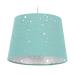 Relaxdays children's room lamp stars hanging lampshade boys & girls starry sky E27 round fabric shade mint