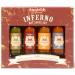 Thoughtfully - Inferno Hot Sauce Gift Set - Sauce Set With 4 Chili Sauces - Various Levels of Spiciness