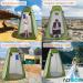 Portable Changing Room & Shower Tent for Camping & Hiking | AOSION Privacy Shelter with Carrying Bag | Green - Buy Online on GoSupps.com