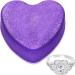 Size 5 Cosmic Love Heart Bath Bomb with Jewelry | USA-Made Skin Moisturizing Fizzie | Purple | 1 Count - Buy Online on GoSupps.com
