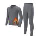 Runhit Boys Thermal Underwear Set Youth Kids Long Johns Boy Base Layer Soft Thermal Pants Fleece Lined Long Sleeve Shirt Grey X-Large