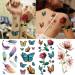 56 Colorful Rose Flowers Feather Butterfly Temporary Tattoos for Women - Sexy Floral Blossom Tattoo Sticker Kit - Buy Online on GoSupps.com