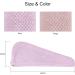 LuseCarl Microfiber Hair Towel for Women - Quick Drying Anti-Frizz Turban - Super Absorbent Soft Button Design - 2 Pack in Purple & Pink - Buy Online on GoSupps.com