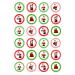 24 edible PRE CUT Christmas Santa framed kids childrens party decoration cupcake toppers on wafer rice paper