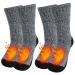 Thermal Socks for Men, Thick Warm Cold Weather Heated Socks for Winter B-concrete Grey (2 Pairs)