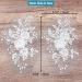 2Pcs White Pearl Flower Embroidery Lace Patches - Wedding Dress Appliques - Buy Online on GoSupps.com