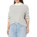 Madewell Plus Stripe Jamaica Mock Neck Antique Cream 1X