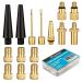 Bicycle valve adapter set 15 -part - Premium adapter French valve autoventile adapter and dunlop valve adapter set - incl. Ball pump needles - practical valve adapter set from cyclhero 15 parts
