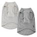 Sychien dog shirt combed cotton soft cool boys-girl t-shirt for large dogs Labrador gray striped XXL XX large gray