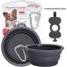 Prima Pets Collapsible Silicone Bowl for Dog & Cat + Bottle Holder - Small (1.5 Cups) - Grey - Buy Online on GoSupps.com