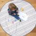 Prince Lionheart Multi-Purpose Catchall Splat Mat - Gray Stripe, 47.75x47.75 Inch - Ideal for Meal or Craft Time, Easy to Clean - Pack of 1 - Buy Online on GoSupps.com