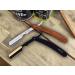 OLFINO Pack of 2 Straight Razors - Matte Black & Gold, Barber Razor with Wood Handle and 20 Blades | Professional Men's Straight Edge Razor Kit - Buy Online on GoSupps.com