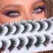 Boahankuke Colored Wispy Cat-Eye Fox-Eye Festival Lashes - Red Green Fluffy Glitter 3D Faux Mink Extensions - Buy Online on GoSupps.com