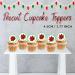 PRECUT Christmas Poinsettia Cupcake Toppers Christmas Edible Poinsettia Cake Decorations Christmas Cake Topper Xmas Cupcake Decoration Poinsettia Cake Decorations (12) - Buy Online on GoSupps.com