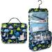 Men's Hanging Travel Toiletry Kit Bag - Waterproof Organizer with Dinosaur Cartoon Design - Blue - Buy Online on GoSupps.com