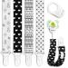 Putska 4 Pack Baby Pacifier Clip Girl & boy - Unisex Pacifier Clips for Boys & Boys. The Pacifier Holder teether Comes with MAM Attachment. 4 Plastic Teething Pacifier Clips Baby Girl and boy B&W
